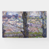 Van Gogh View Arles Bloeiende Tuin Spandoek (Horizontaal)