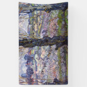 Van Gogh View Arles Bloeiende Tuin Spandoek (Verticaal)