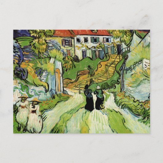 Van Gogh - Village Street and Steps in Auvers Briefkaart (Voorkant)