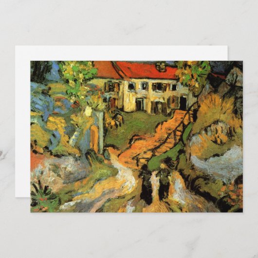 Van Gogh Village Street en Steps Auvers, Figures Kaart (Voorkant / Achterkant)