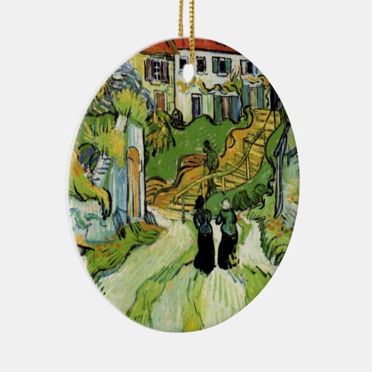 Van Gogh Village Street en Steps Auvers, Figures Keramisch Ornament (Rechts)