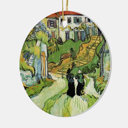 Van Gogh Village Street en Steps Auvers, Figures Keramisch Ornament (Links)
