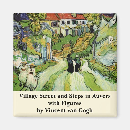 Van Gogh Village Street en Steps Auvers, Figures Magneet (Voorkant)