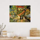 Van Gogh Village Street en Steps Auvers, Figures Poster (Keuken)
