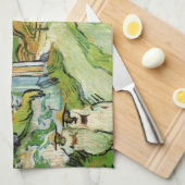 Van Gogh Village Street en Steps Auvers, Figures Theedoek (Quarter Fold)