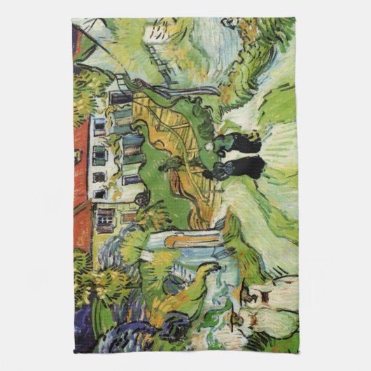 Van Gogh Village Street en Steps Auvers, Figures Theedoek (Verticaal)