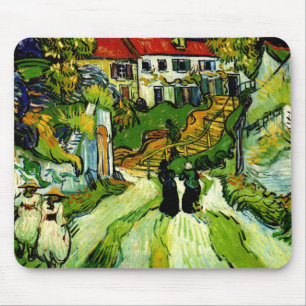 Van Gogh - Village Street en Steps in Auvers, Muismat