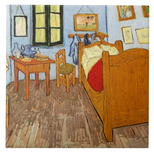 Van Gogh: Vincent's Bedroom in Arles, 1889 Tegeltje (Voorkant)