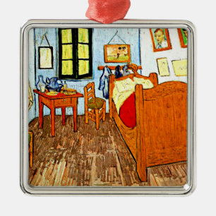 Van Gogh - Vincent's slaapkamer, beroemd schilderi Metalen Ornament