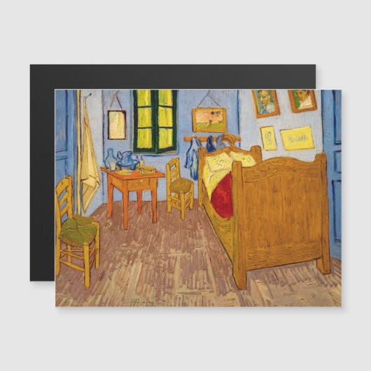 Van Gogh - Vincent's slaapkamer Magnetische Kaart (Voorkant / Achterkant)