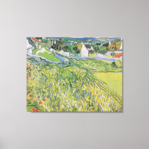 Van Gogh Vineyards die Auvers overzien Canvas Afdruk