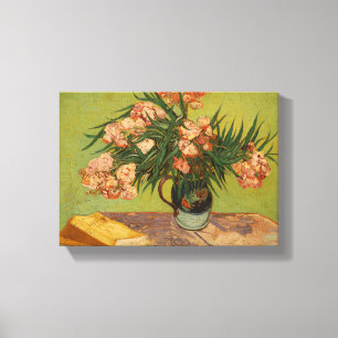 Van Gogh Vintage Nog steeds leven met oleander Canvas Afdruk