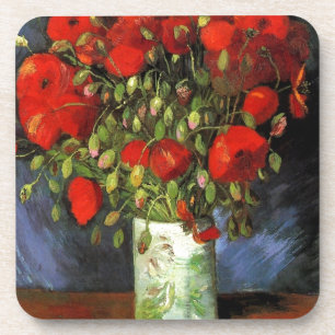 Van Gogh Vintage Schilderij Bloesems Vaas Bloemen Bier Onderzetter
