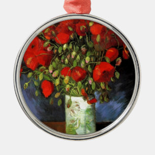 Van Gogh Vintage Schilderij Bloesems Vaas Bloemen Metalen Ornament