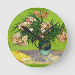 Van Gogh Vintage Schilderij Bloesems Vines Ronde Klok