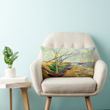 Van Gogh Vissersboten op het strand bij Saintes Ma