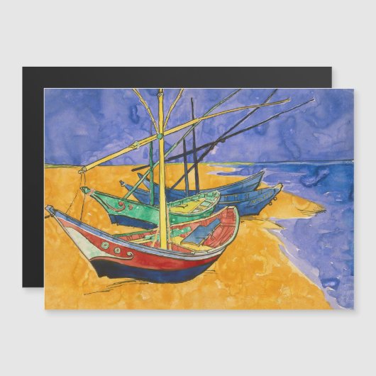 Van Gogh - Vissersboten op het strand Magnetische (Voorkant / Achterkant)