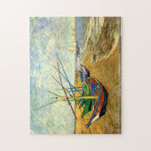 van Gogh - Vist Boats op het strand van Saintes-Ma Legpuzzel (Verticaal)