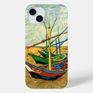 Van Gogh Vist Boats op strand bij Saintes Maries iPhone 15 Mini Hoesje