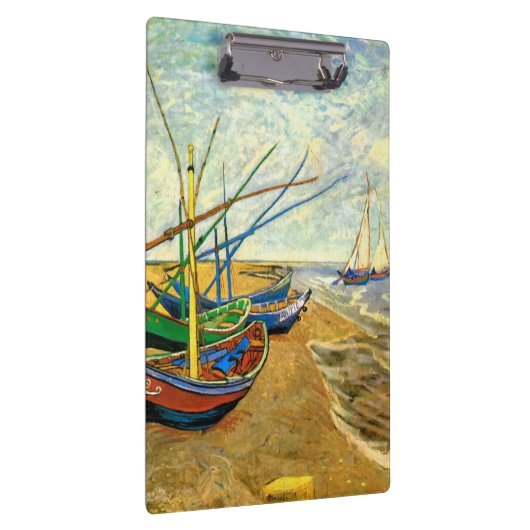 Van Gogh Vist Boats op strand bij Saintes Maries Klembord (Rechts)
