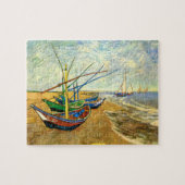 Van Gogh Vist Boats op strand bij Saintes Maries Legpuzzel (Horizontaal)