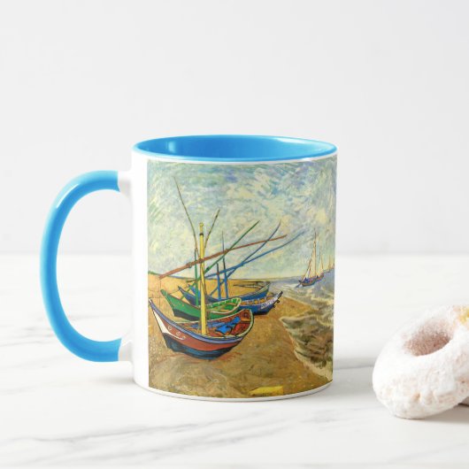 Van Gogh Vist Boats op strand bij Saintes Maries Mok (Met donut)