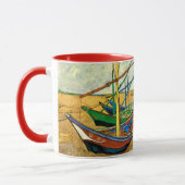 Van Gogh Vist Boats op strand bij Saintes Maries Mok (Links)