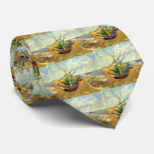 Van Gogh Vist Boats op strand bij Saintes Maries Stropdas (Opgerold)