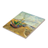 Van Gogh Vist Boats op strand bij Saintes Maries Tegeltje (Zijkant)