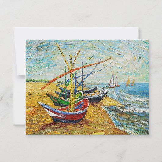 Van Gogh Vist Boats-uitnodigingen Kaart (Voorkant)