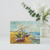 Van Gogh Vist Briefkaart van Boats (Staand voorkant)