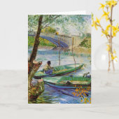Van Gogh Vist in de lente Pont de Clichy Kaart (Gele Bloem)