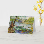 Van Gogh Vist in de lente Pont de Clichy Kaart (Gele Bloem)