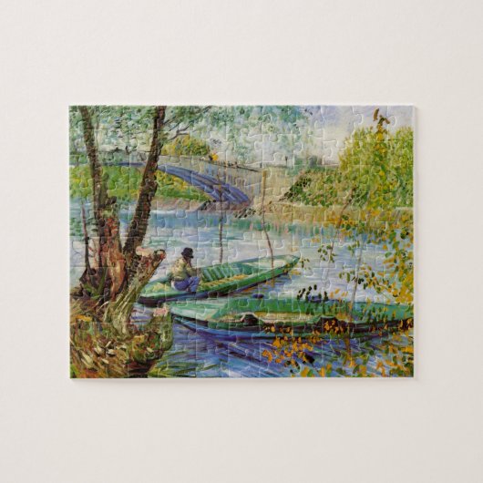 Van Gogh Vist in de lente Pont de Clichy Legpuzzel (Horizontaal)