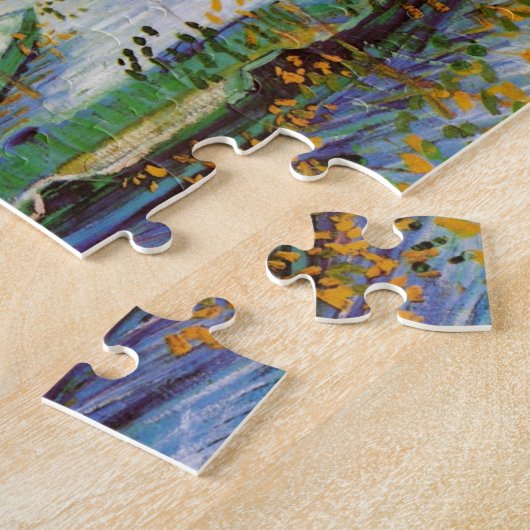 Van Gogh Vist in de lente Pont de Clichy Legpuzzel (Zijkant)