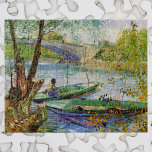 Van Gogh Vist in de lente Pont de Clichy Legpuzzel<br><div class="desc">Gevist in de lente is de Pont de Clichy van Vincent van Gogh een kunstschilderij met een maritiem schilderij van het impressionisme met een man in een boot die in de lente van de Seine in de Pont de Clichy-brug vist. Over de kunstenaar: Vincent Willem van Gogh was een Post...</div>