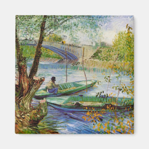 Van Gogh Vist in de lente Pont de Clichy Magneet