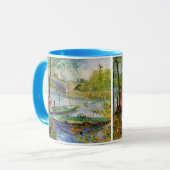 Van Gogh Vist in de lente Pont de Clichy Mok (Voorkant links)