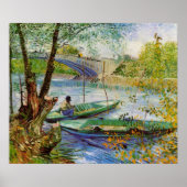 Van Gogh Vist in de lente Pont de Clichy Poster (Voorkant)