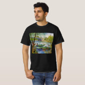 Van Gogh Vist in de lente Pont de Clichy T-shirt (Voorkant volledig)