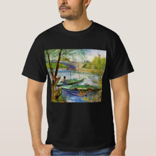 Van Gogh Vist in de lente Pont de Clichy T-shirt