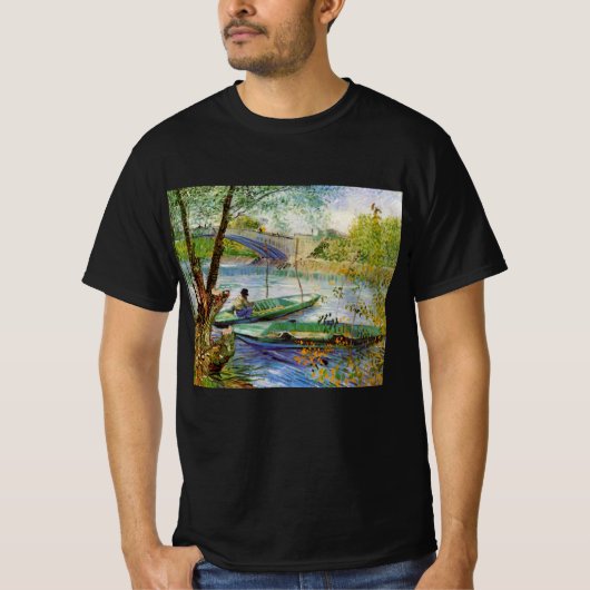 Van Gogh Vist in de lente Pont de Clichy T-shirt (Voorkant)