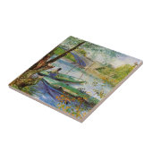 Van Gogh Vist in de lente Pont de Clichy Tegeltje (Zijkant)