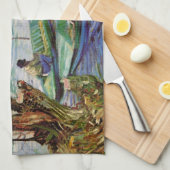 Van Gogh Vist in de lente Pont de Clichy Theedoek (Quarter Fold)