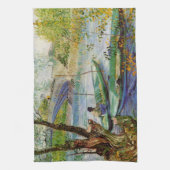 Van Gogh Vist in de lente Pont de Clichy Theedoek (Verticaal)