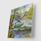 Van Gogh Vist in de lente Pont de Clichy Vierkante Klok (Hoek)
