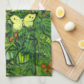 Van Gogh - Vlinders en Klaprozen Theedoek (Quarter Fold)