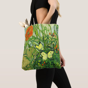 Van Gogh - Vlinders en Papavers Tote Bag