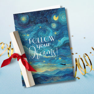 Van Gogh Volg Je Droom Vliegtuig Felicitaties Kaart