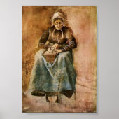 Van Gogh - Voman Grinding Coffee Poster (Voorkant)